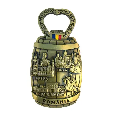 Romania, parlament, castele, magnet desfacator butoias din metal, model 159h